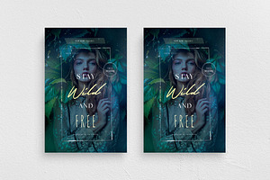 Stay Wild And Free Flyer Template