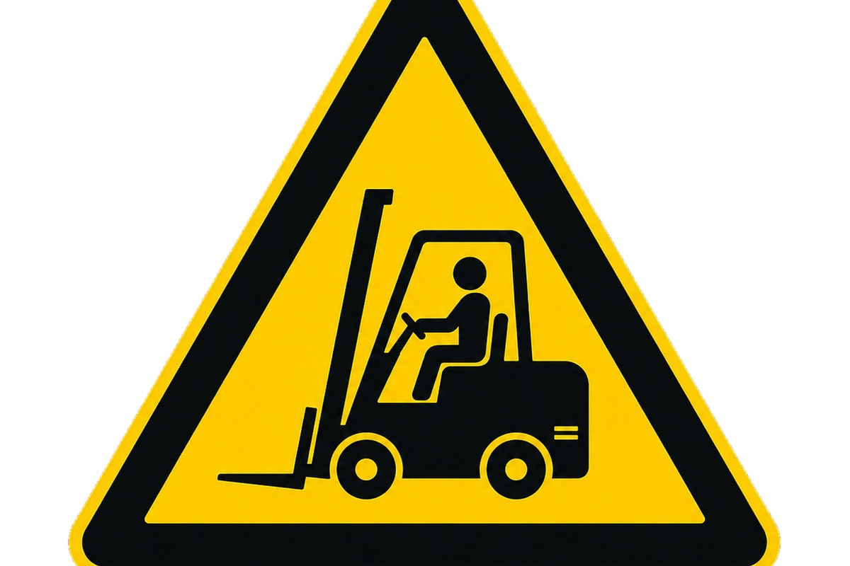 Yellow triangular forklift warning, an Object Illustration by ZinetroN (Photo 2 of 3)