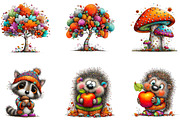 Fall Woodland Animals PNG Clipart, a Seasonal Illustration by CreationArt (Thumbnail 3 of 5)