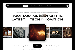 3D Design Agency Website Hero