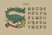 Woodcut Dropcaps, a Blackletter Font by kaer_shop (Thumbnail 3 of 12)