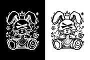 Streetwear Rabbit Graffiti Design, an Animal Illustration by Pries Studio (Thumbnail 3 of 3)