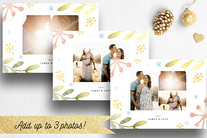 Christmas Card Photoshop Template 09