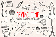 90+ Sewing Dressmaker Crafts Bundle, a Work Illustration by Violet LeBeaux (Thumbnail 2 of 4)