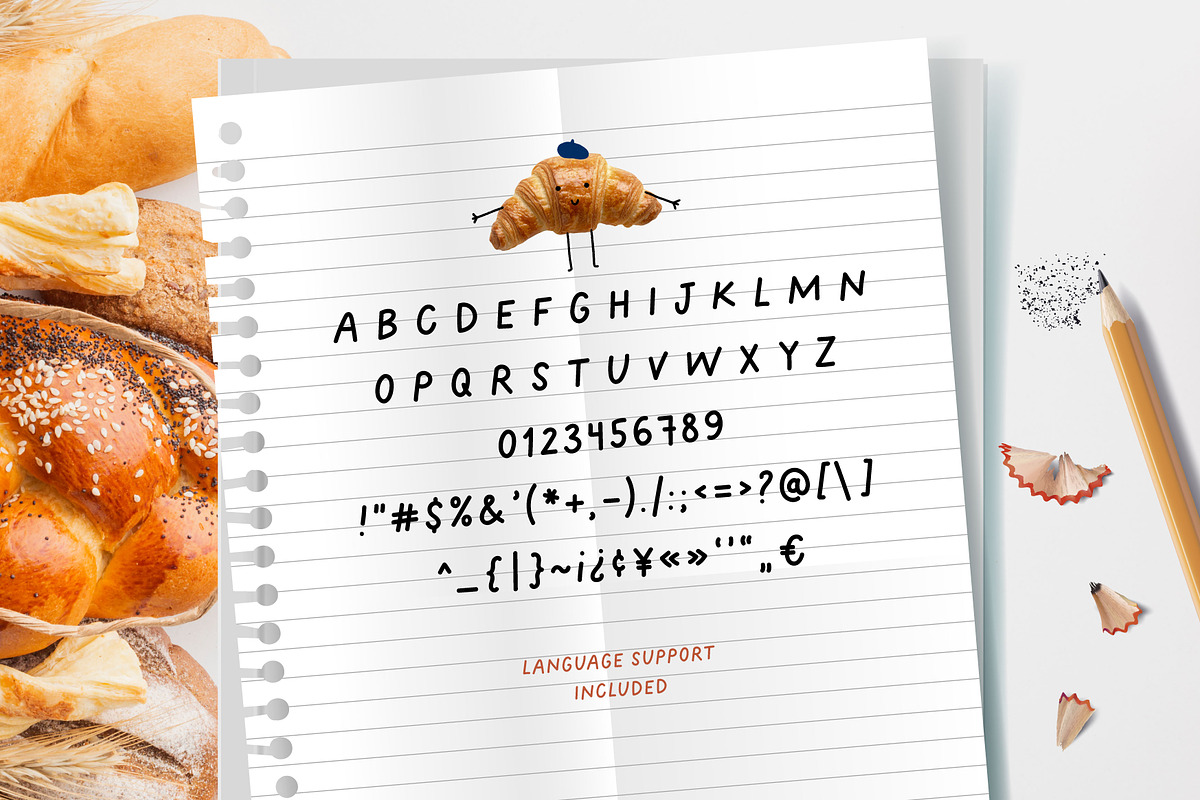 Small bakery | handwritten font, a Handwritten Font by JuliaVolkova (Photo 2 of 8)