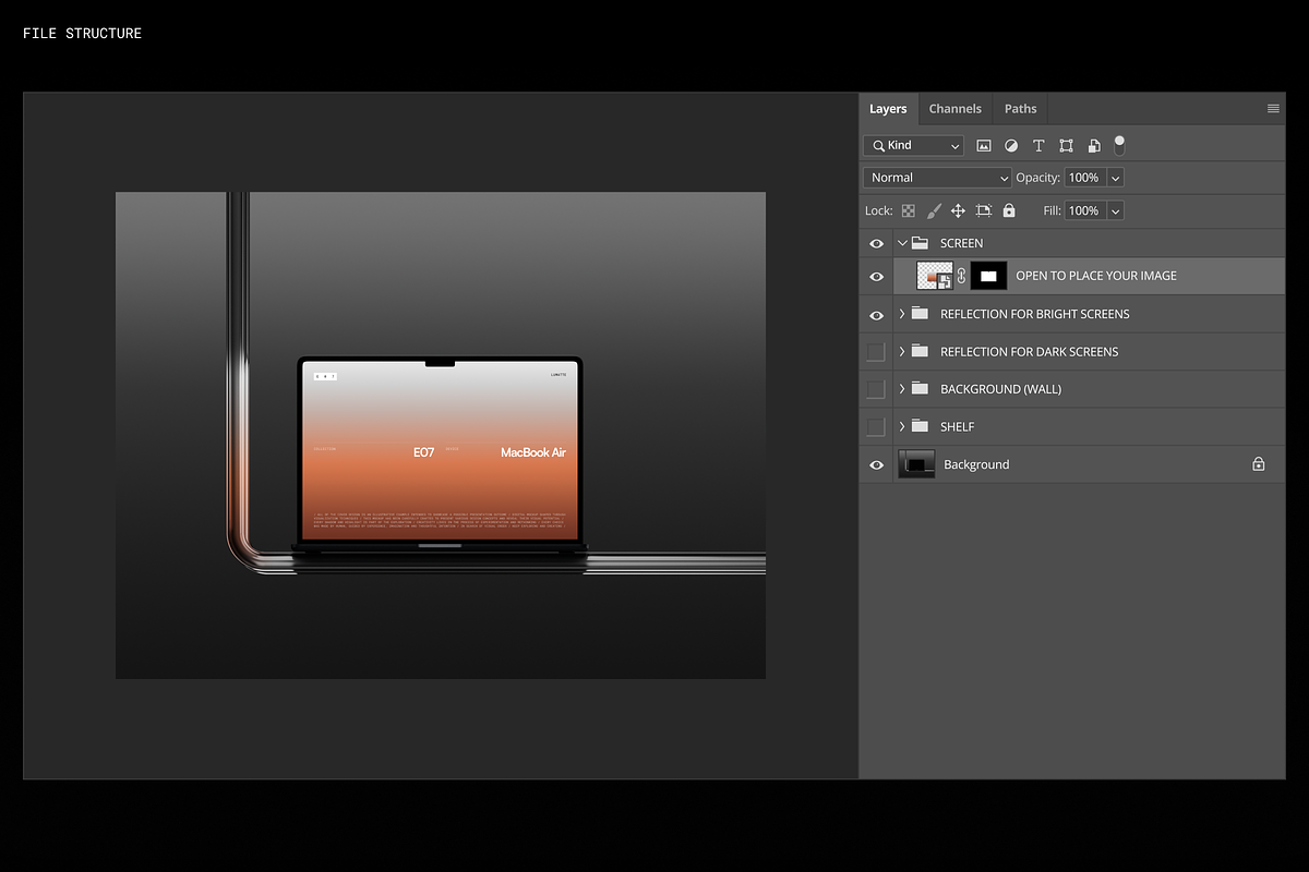 MacBook Air Collection E07 Mockup 2, a Mac Mockup by Lumatte (Photo 4 of 5)