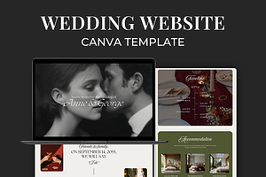 Wedding RSVP Website for Canva, a Landing Page Template by Meraki Templates