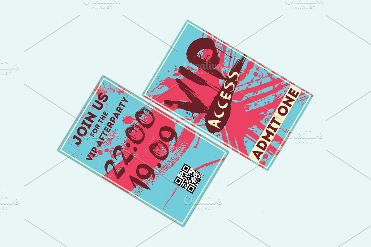 Colourful VIP pass, a Card Template by Konakchiev (Photo 2 of 3)