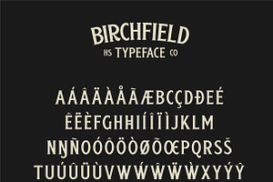 Birchfield A Vintage Spur Serif