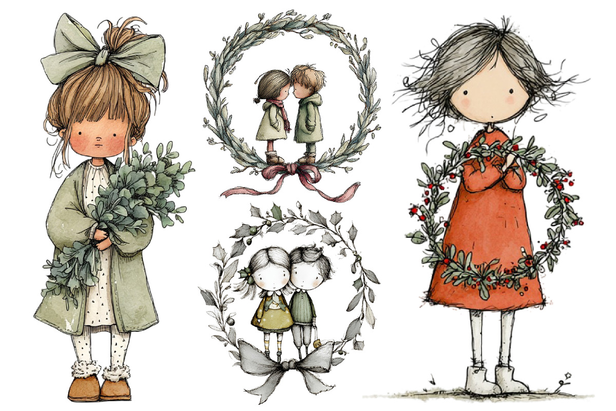 Whimsical Christmas Clipart, an Illustration by Designworld (Photo 3 of 6)