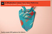 15 Vector Lunar New Year Patterns, a Pattern Graphic by CC CREATIVE CO (Thumbnail 8 of 23)