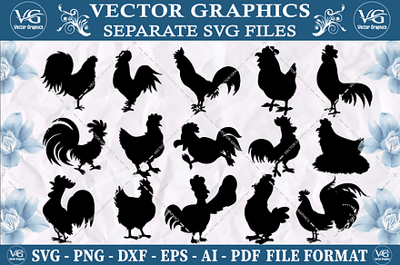 Hen vector SVG design bundle file