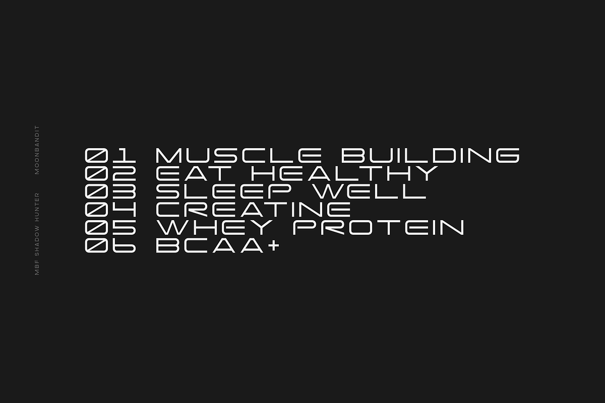MBF Shadow Hunter, a Font by MoonBandit (Photo 3 of 5)