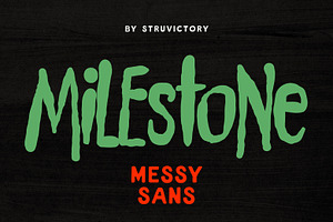 Milestone Handwritten Messy Sans, a Sans Serif Font by Struvictory.art