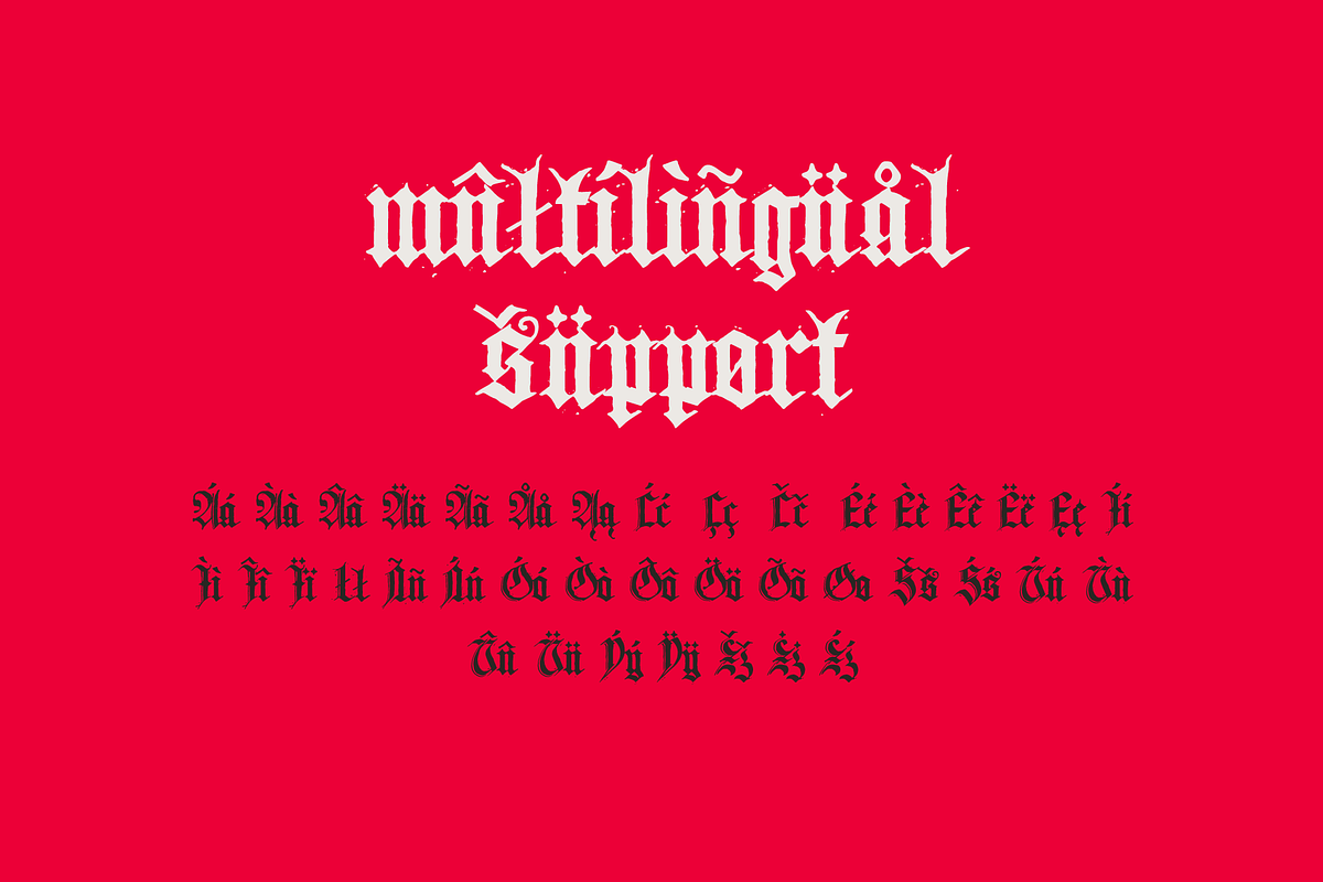Landsknecht's Sword Blackletter font, a Blackletter Font by kaer_shop (Photo 6 of 11)