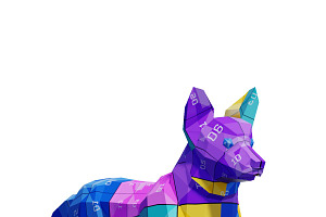 Low Poly Corgi Dog