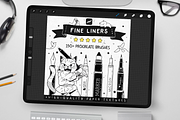 150 Fine Liner Brushes for Procreate, a Brush Add-On by Disyukov (Thumbnail 1 of 8)