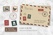 Christmas Vintage Travel Stamps, an Object Illustration by DesignerCandies (Thumbnail 4 of 5)