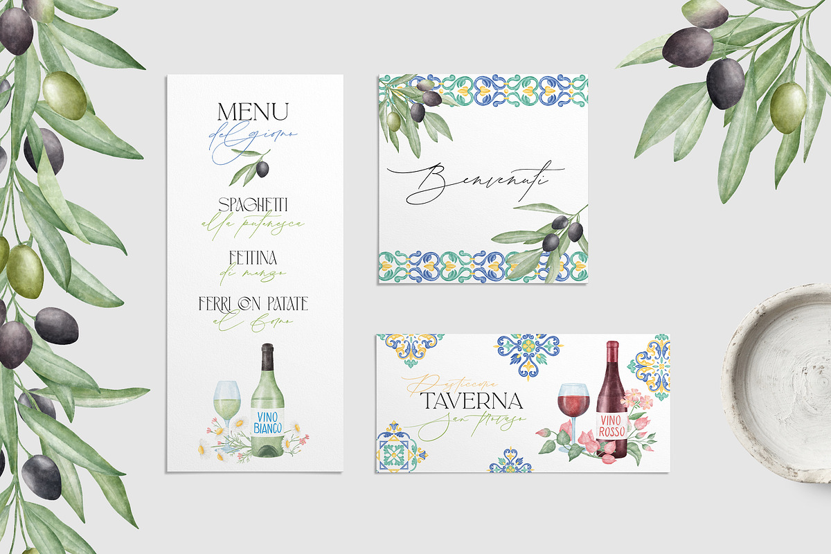 Italian Graphic Bundle, a Decorative Illustration by Corina Moscu (Photo 7 of 16)