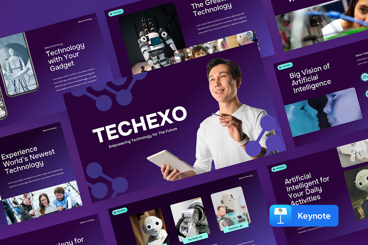 TECHEXO - AI Technology Keynote, a Presentation Template by rgbryand (Photo 1 of 9)