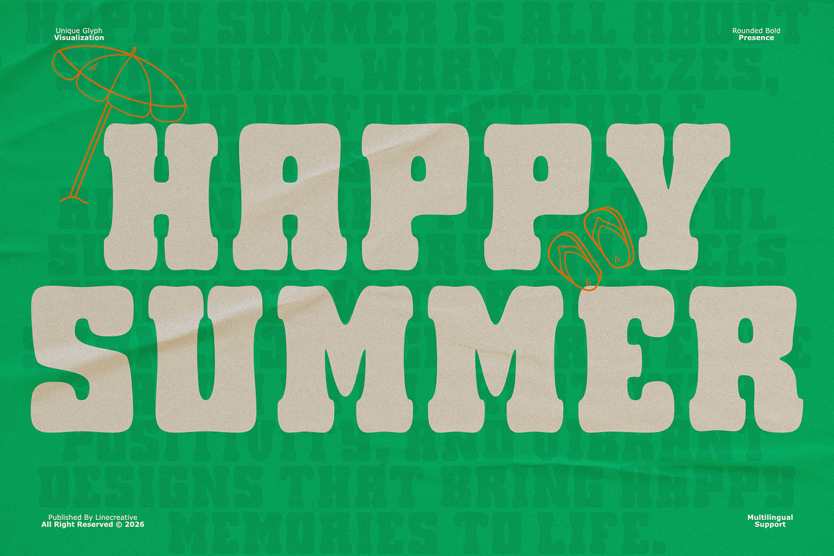 Grow Summer-Retro Display Font, a Serif Font by Linecreative (Photo 4 of 6)