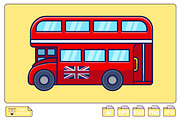 Classic Double Decker Bus Cartoon, a Transportation Illustration by Artstorystudio (Thumbnail 2 of 3)