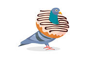 Collection of funny pigeon character, an Illustration by Viktorijareut (Thumbnail 5 of 5)