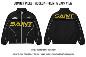 Bomber Jacket Mockup – Editable PSD, a Hoody Mockup by std.badboy