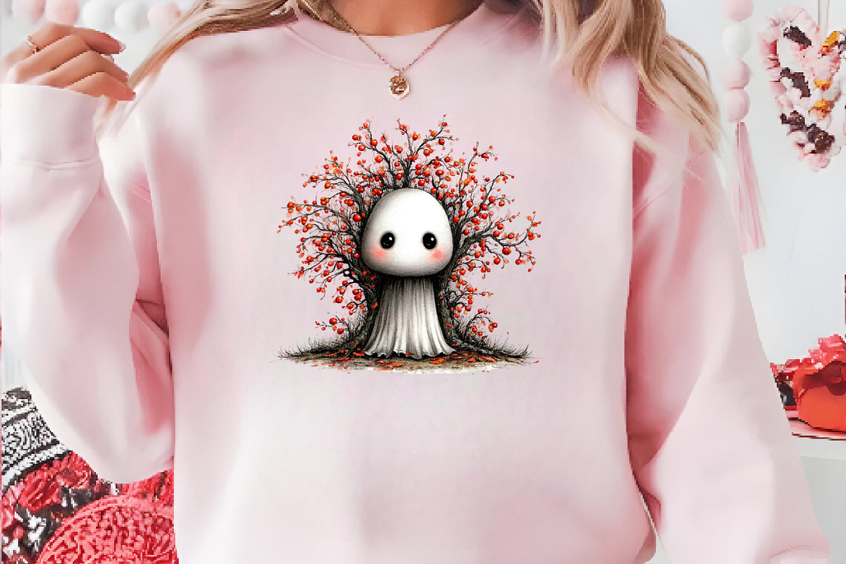 Whimsical Halloween Peeking Ghost, a Seasonal Illustration by CreationArt (Photo 5 of 5)