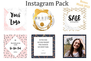 Instagram Pack with BONUS blank JPGS