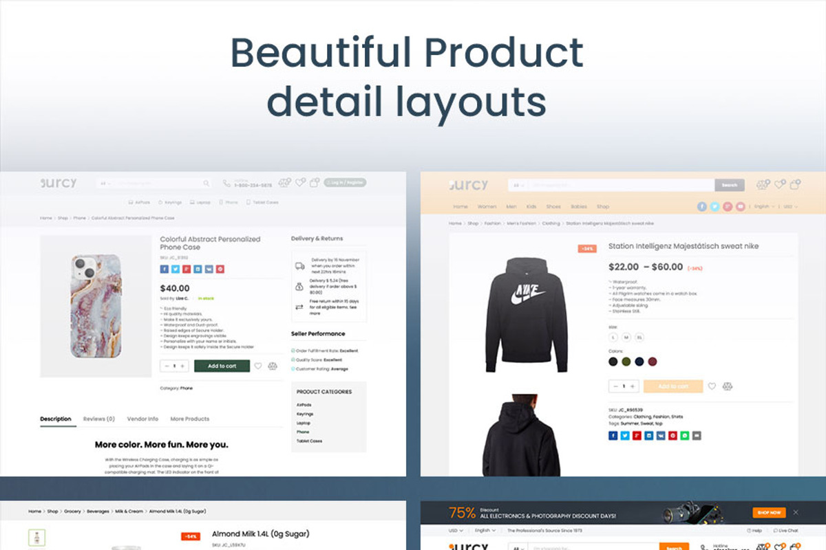 Jurcy -  Multipurpose & Multi-vendor, a WordPress Template by HRProShop (Photo 7 of 8)