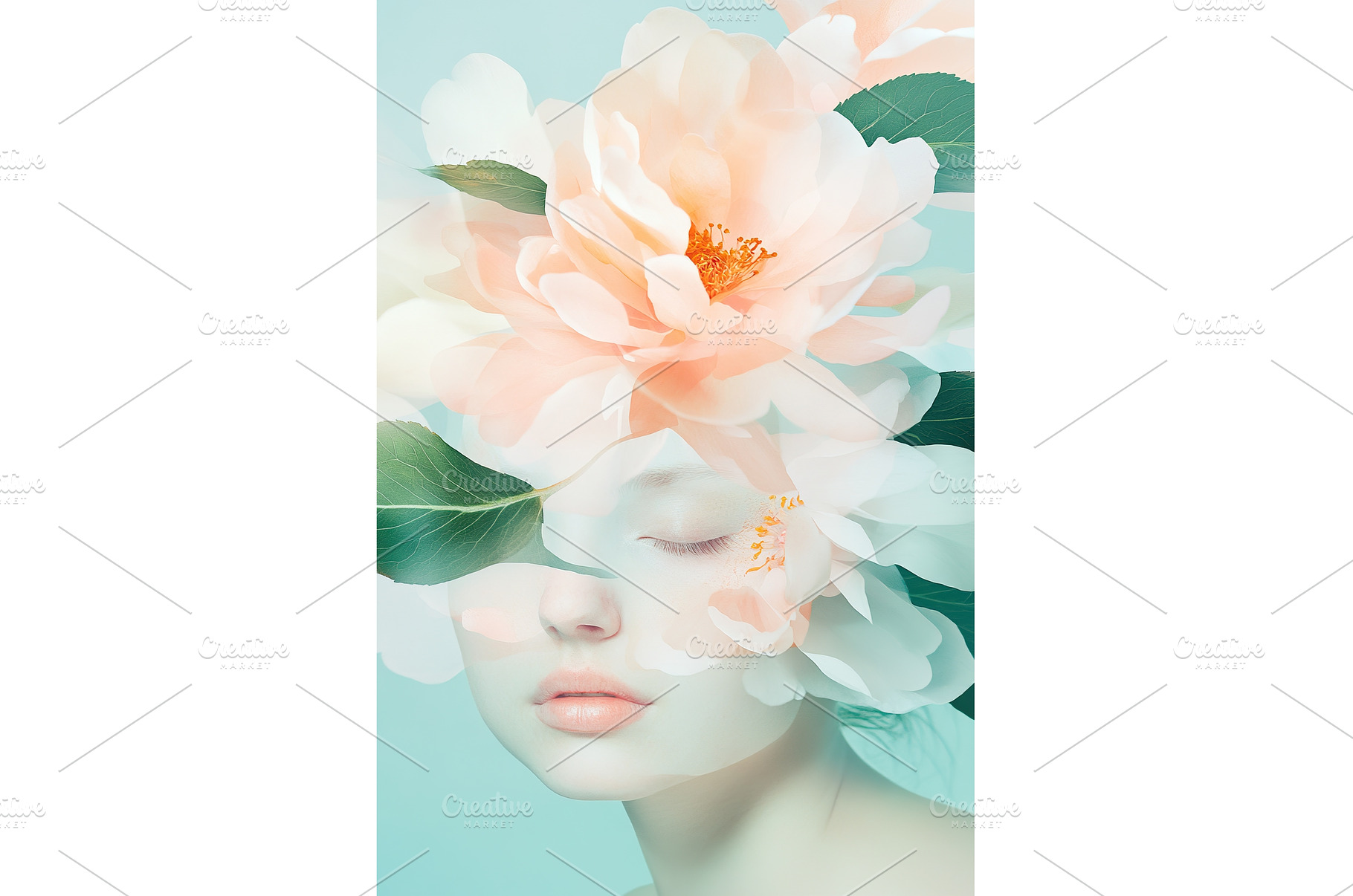 Abstract portrait of serene young, a Nature Photo by Lermont51