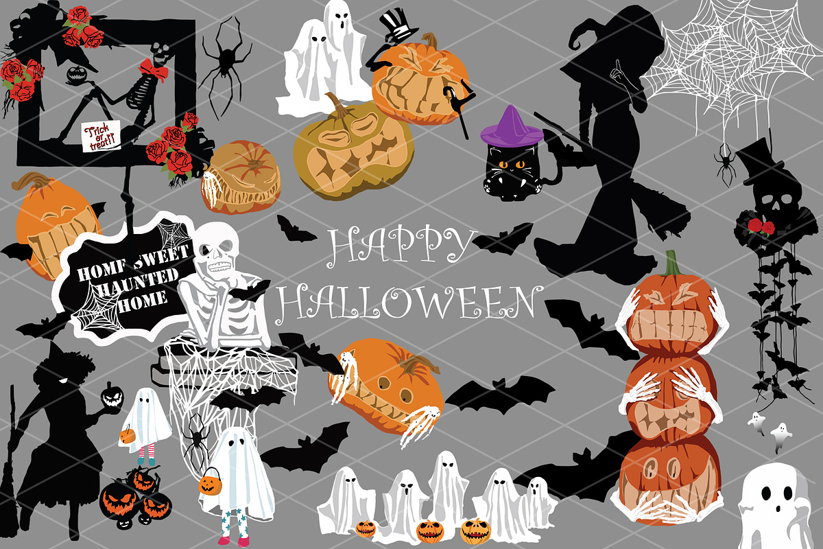 Halloween Clipart, an Object Graphic by Drawwell (Photo 1 of 5)