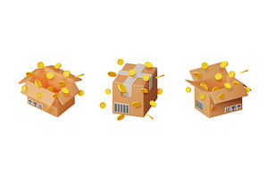 Vector 3D illustration set of, a Finance Illustration by Abscent