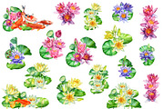 Lotus flowers and koi fish, an Animal Illustration by Hanna Hryharenka (Thumbnail 6 of 13)