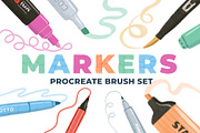 Markers Procreate Brush Set, a Brush Add-On by Insalata Illustrata (Thumbnail 1 of 12)