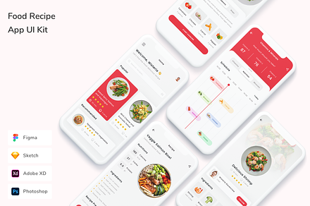 Food Recipe App UI Kit, an UI Kit Template by Betush