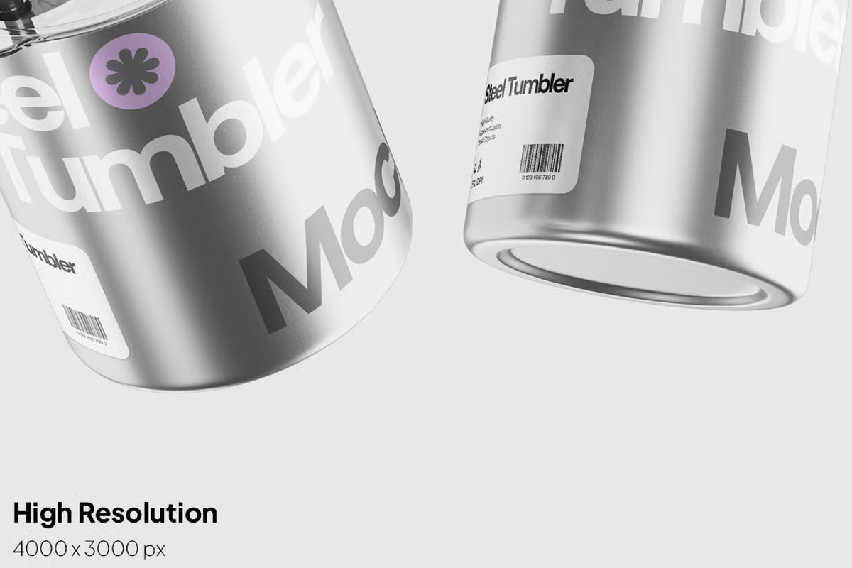 Tumbler Mockup Front & Side, a Cups & Container Mockup by graphicsauce (Photo 3 of 4)