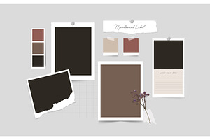 Moodboard mockup with torn paper, an Illustration by Frogella
