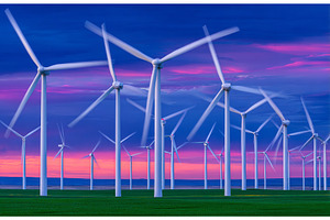 A field of wheat with a group of, an Industrial Photo by ZinetroN