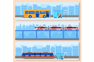 City Transport Vector Illustration