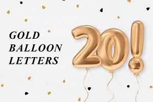 Gold Balloon Letters