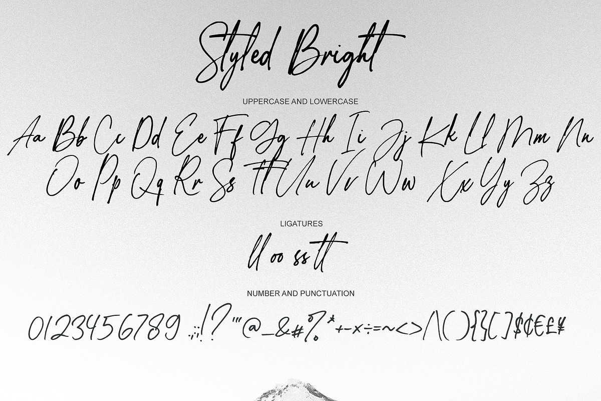 Styled Bright - handwritten font, a Script Font by alphArtype