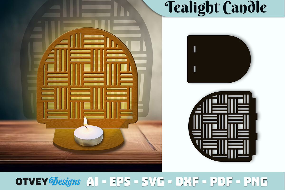 Rattan Tealight Candle Holder Laser, an Object Graphic by OTVEY DESIGN (Photo 10 of 13)