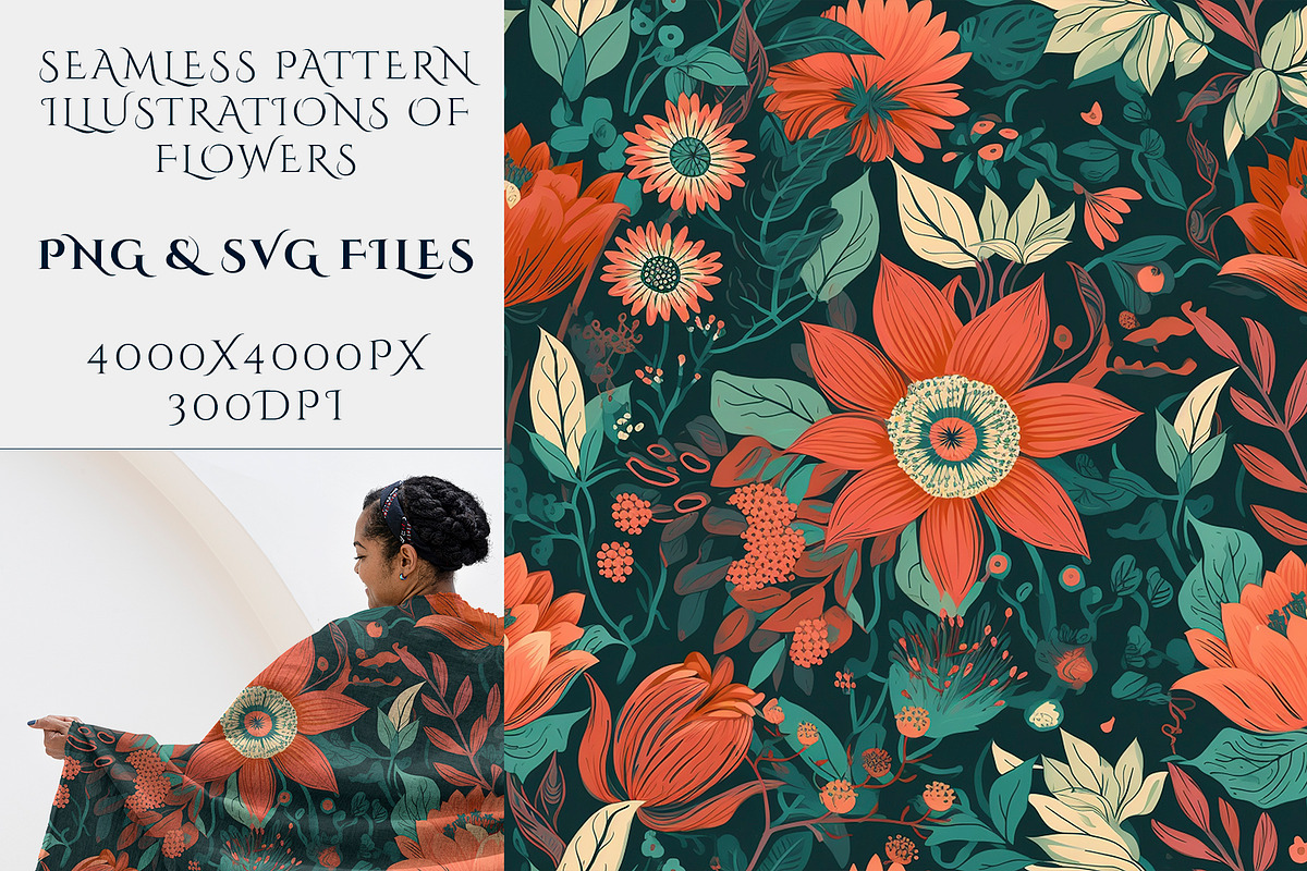 Petalia - Seamless Flower Art, a Pattern Graphic by Pixel Perfect Patterns (Photo 2 of 6)