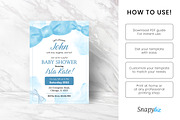 Blue Baby Shower Invitation Template, an Invitation Template by Snapybiz (Thumbnail 3 of 7)