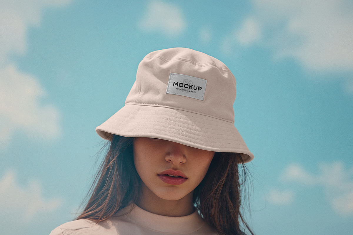 Dreamy Bucket Hat Mockup, a Hat Mockup by wavebreak