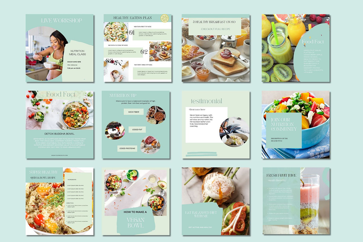 Nutrition Coach Course Creator Canva, a Social Media Template by Deepa Template Studio (Photo 8 of 48)