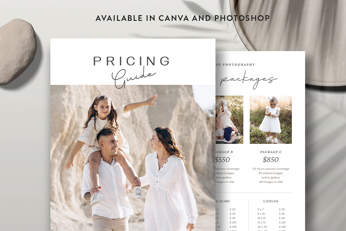 Pricing Guide Template PG023, a Flyer Template by Bellenity Design (Photo 1 of 4)