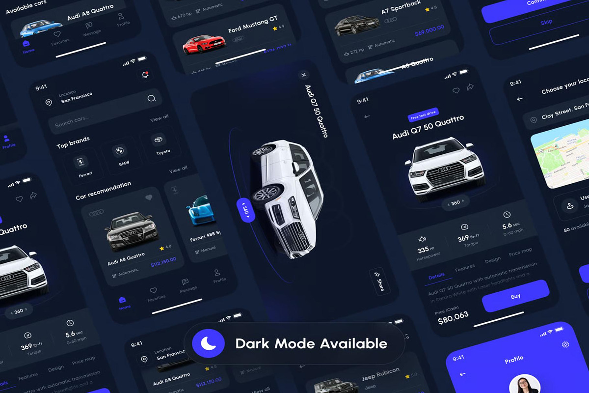 Carline - Car Marketplace App UI Kit, an UI Kit Template by Creative Perspective (Photo 6 of 8)